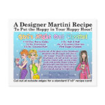 Girl's Night Out Martini Recipe Postcard