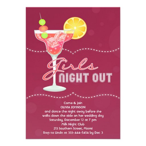 Girls Night Out Party Invitation