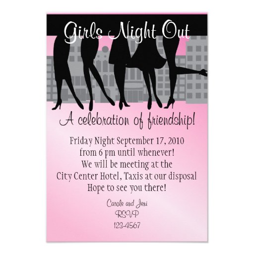 Girls Night Out Personalized Announcements