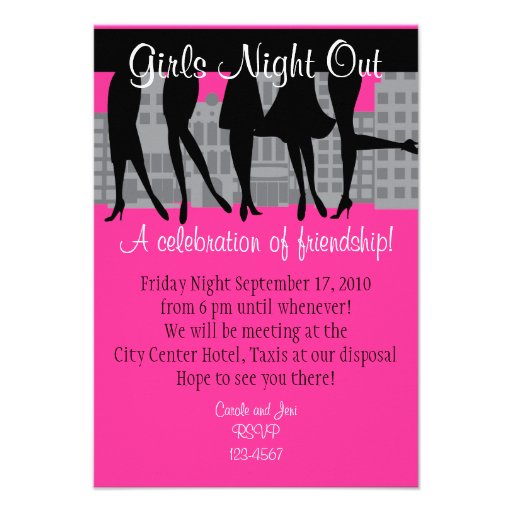 Girls Night Out Personalized Invite