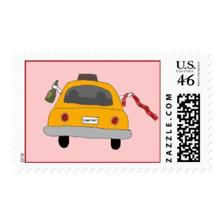 Girls' Night Out Taxi Postage Stamp stamp