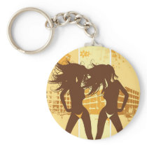 Girls on the Beach Keychains