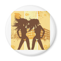 Girls on the Beach Magnets