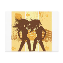 Girls on the Beach Postcards