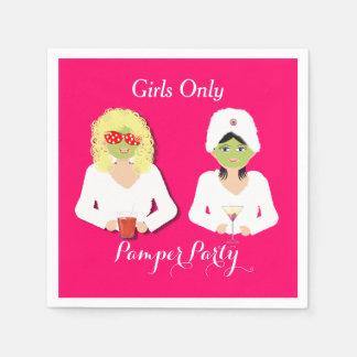 Girls Only Health and Beauty Pamper Party Disposable Napkin