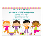 Girls Pajama Party Personalized Announcement