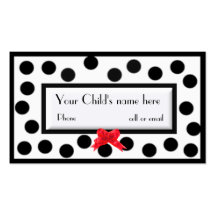 Girl's Paris high fashion calling card Business Card