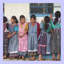 Girls Peeking in Large Canvas posters