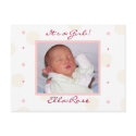 Girls Photo Birth Announcements postcards by photocardgreetings Girls Photo Birth Announcements postcards