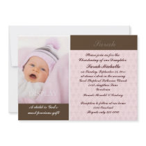 Girls Photo Christening invitations