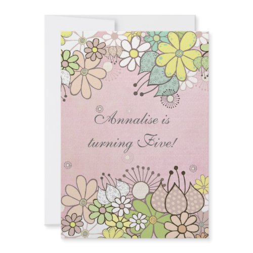 Girls Pink Birthday Party Custom Invite Invitation invitation