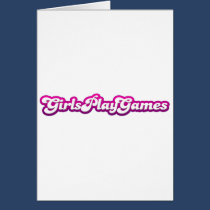 Girls Play Games - Gamer Geek Video Games Women cards