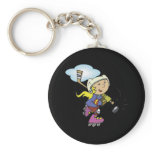 Girls Play Hockey Too keychains