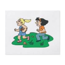 girls playing football flyer