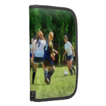 Girls Playing Soccer Folio Planners
