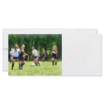 Girls Playing Soccer rack cards