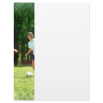 Girls Playing Soccer letterhead
