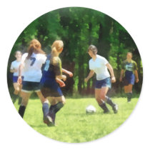 Girls Playing Soccer stickers