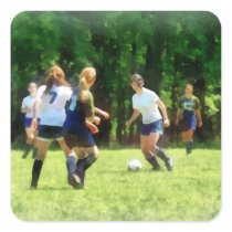 Girls Playing Soccer stickers