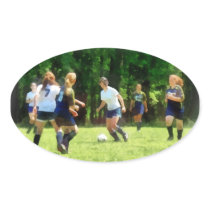 Girls Playing Soccer stickers