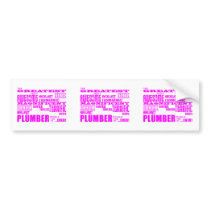 Girls Plumbers : Pink Greatest Plumber Bumper Sticker