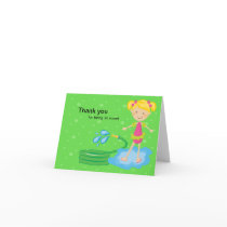 Girls Pool Party Hose Thank You Card