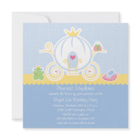 Girl's princess birthday party carriage invitation zazzle_invitation