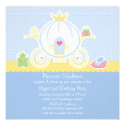 Girl's princess birthday party carriage invitation