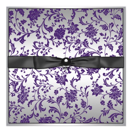 Girls Purple Photo Graduation Announcement