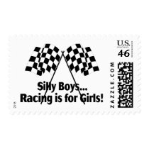 Girls Racing postage