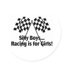 Girls Racing stickers by CelebrationZazzle Girls Racing stickers