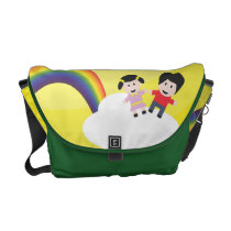 Girls Rainbow Friendship Rickshaw Messenger Bag messenger bags