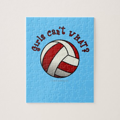 Girls Red Volleyball Puzzles