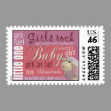 Girls rock - baby shower postage