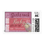 Girls rock - baby shower postage