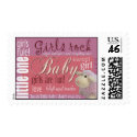Girls rock - baby shower postage postage
