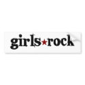 Girls Rock bumper stickers