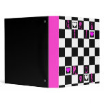 Girls Rock Checkerboard Binder