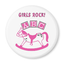 Girls Rock Refrigerator Magnets