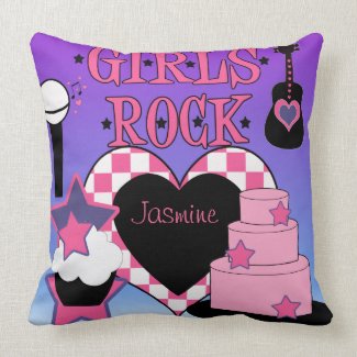 Girls Rock Pillow