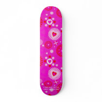 GIRLS ROCK PRO SKATEBOARD - HOT PINK FUSHIA - TOP