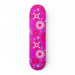 GIRLS ROCK PRO SKATEBOARD - HOT PINK FUSHIA - TOP