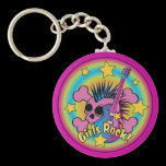 Girls Rock Skull keychains