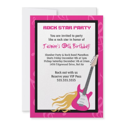 rock star invitation is perfect for quot guitar hero quot parties or any rocker birthday or baby shower event