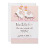 Girls Roller Skating Themed Party Invitations