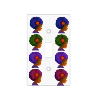 Girls Room decor switch plate silhouette afros
