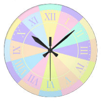 Girl's Room Pretty Pastel Pink and Purple wall clocks