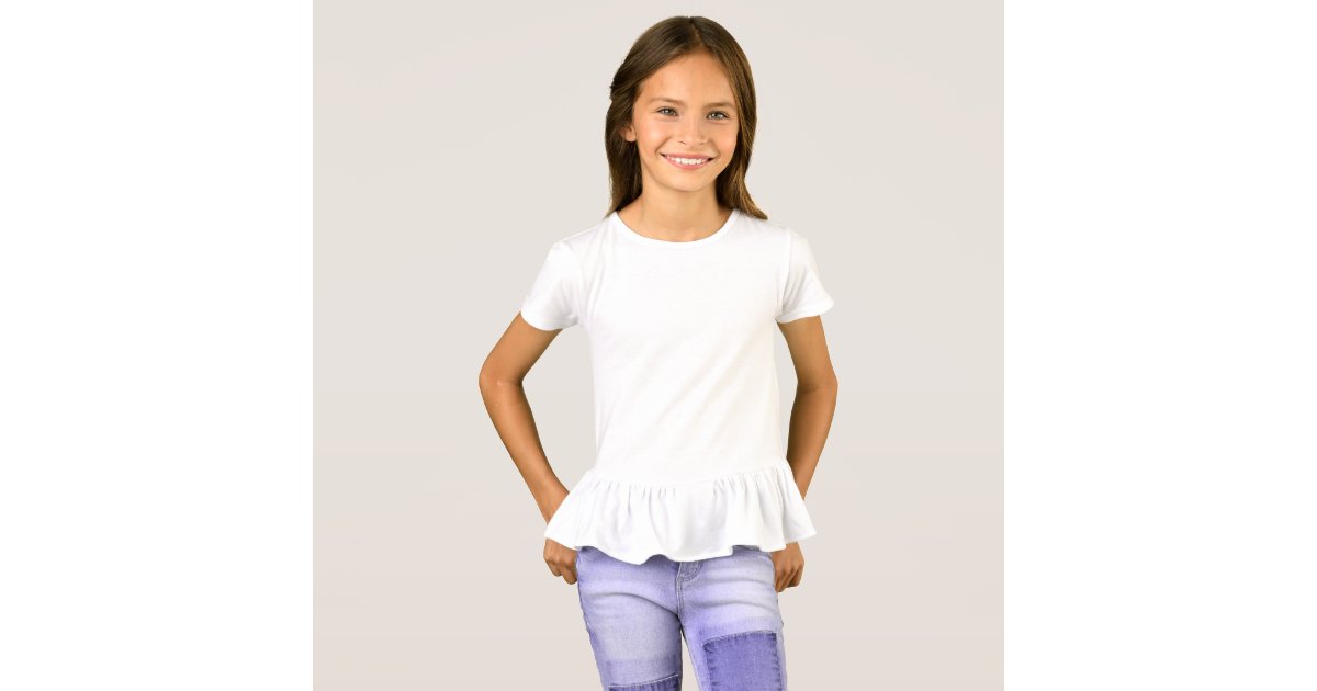 Girls' Ruffle TShirt Zazzle