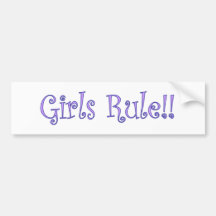 Girls Rule! Bumper Stickers