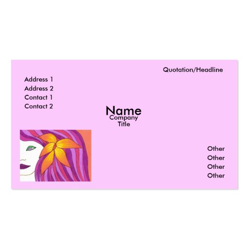 Girls Rule Business Card Template (front side)